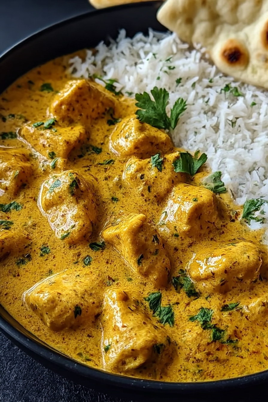 Easy Homemade Chicken Korma with Flatbread or Rice image 2