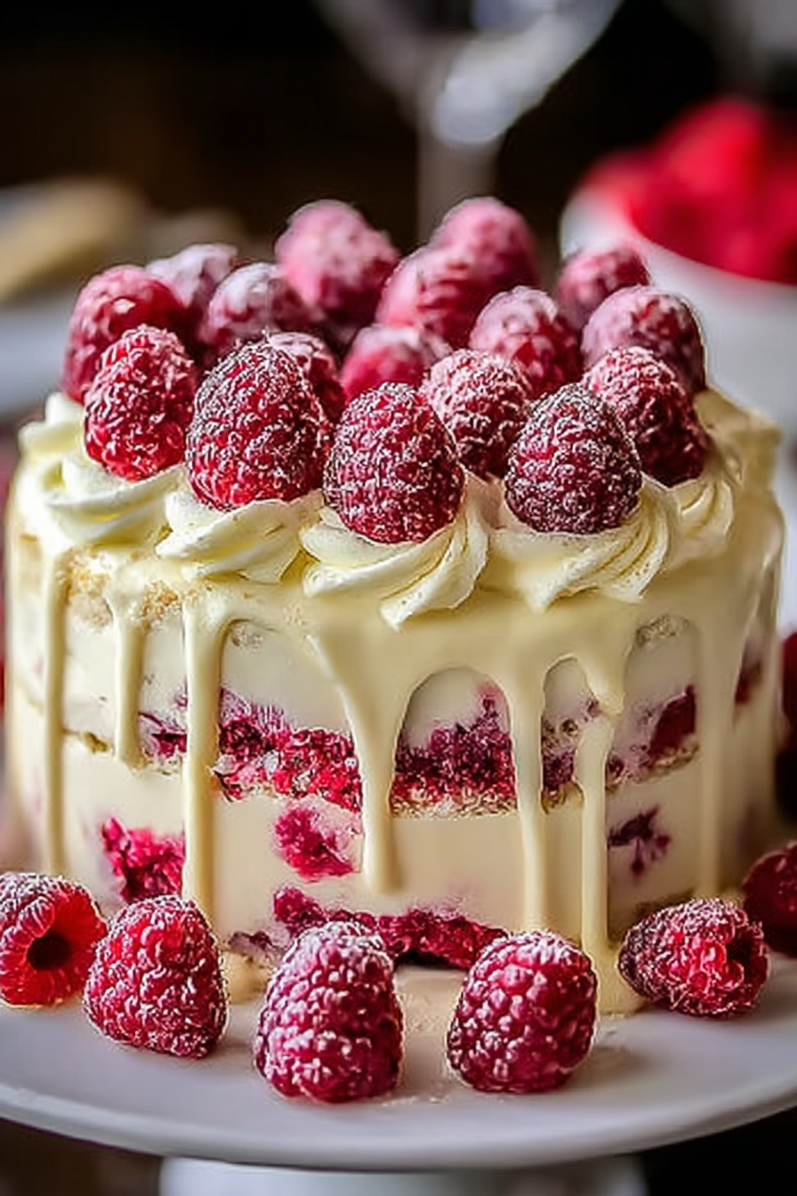 White Chocolate Raspberry Dream Cake: A Heavenly Dessert image 2