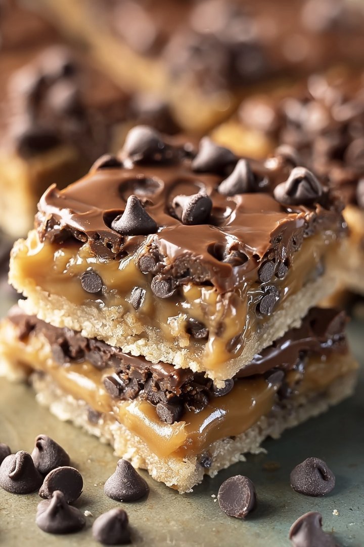 Caramel Chocolate Chip Cookie Bars image 2