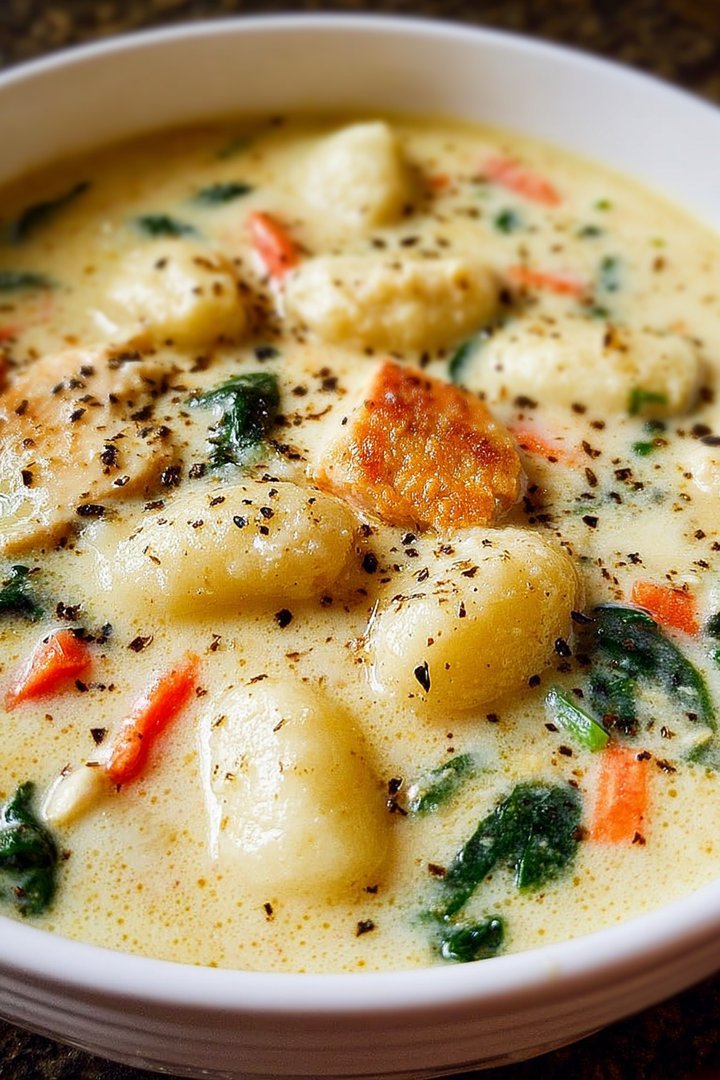 Copycat Olive Garden Chicken Gnocchi Soup image 2