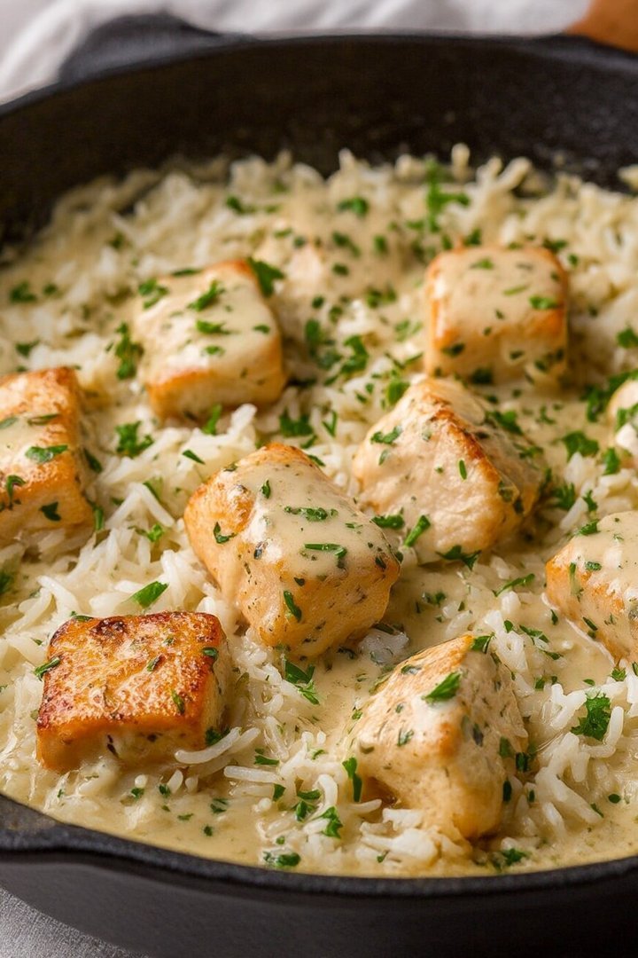 Creamy Herb Chicken & Basmati Rice – A Comforting, Flavor-Packed One-Pan Meal image 2