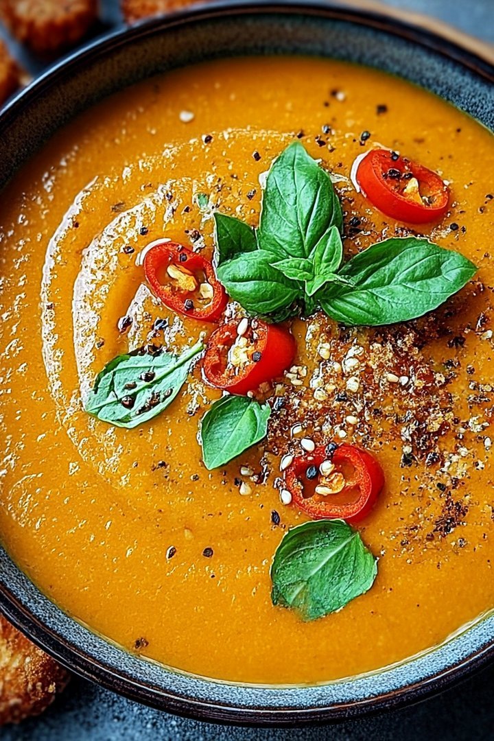 Creamy Roasted Red Pepper Soup image 2