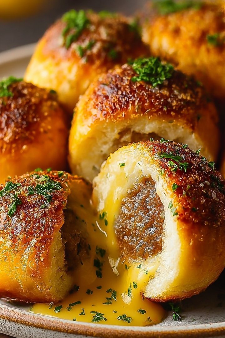 Delicious Garlic Parmesan Cheeseburger Bombs Recipe image 2