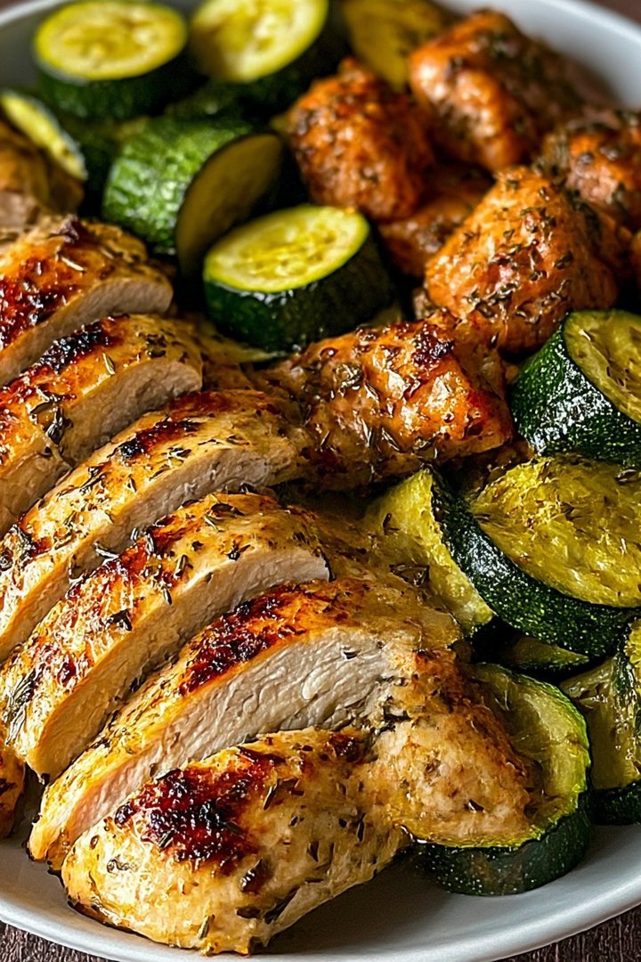 Garlic Herb Chicken & Zucchini platter image 2
