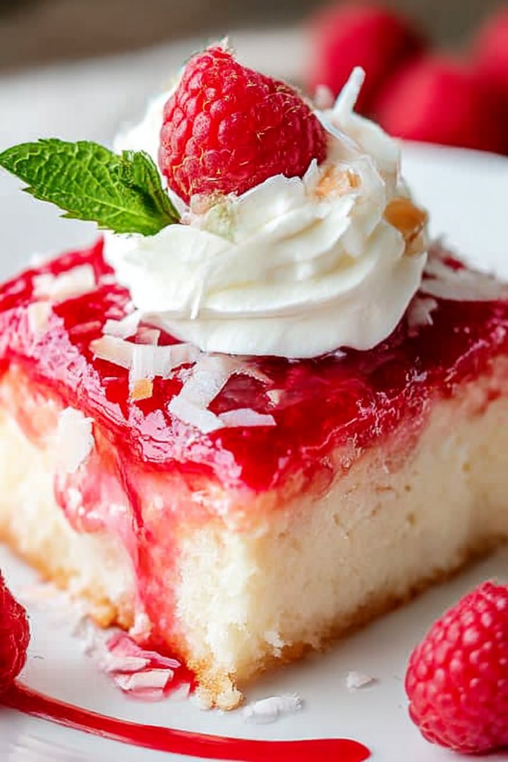 Raspberry Zinger Poke Cake image 2