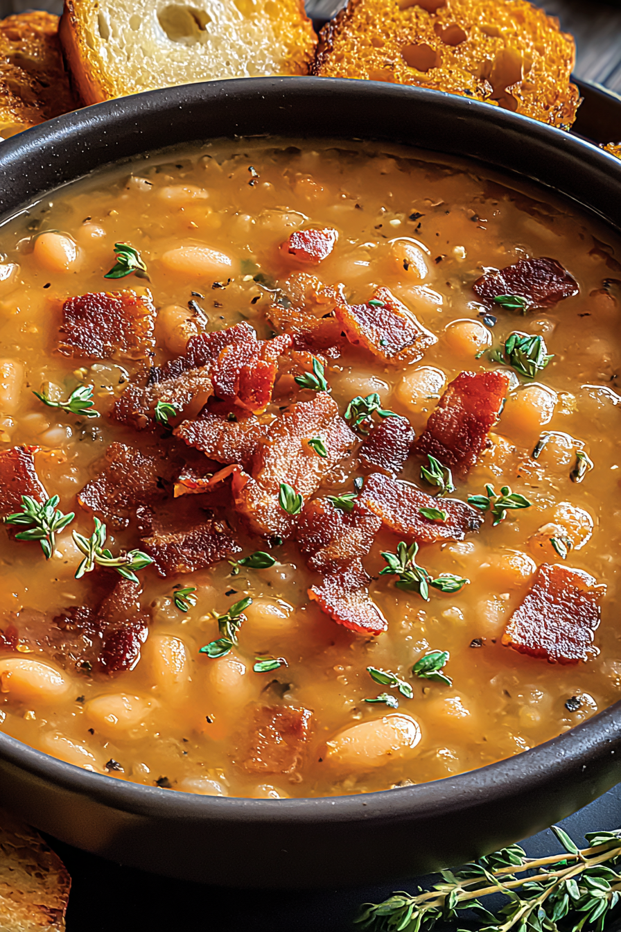 Bean with turkey beef bacon soup image 2