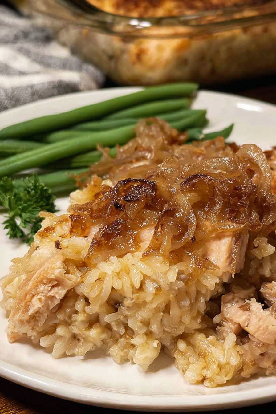 French Onion Chicken Rice Bake image 2