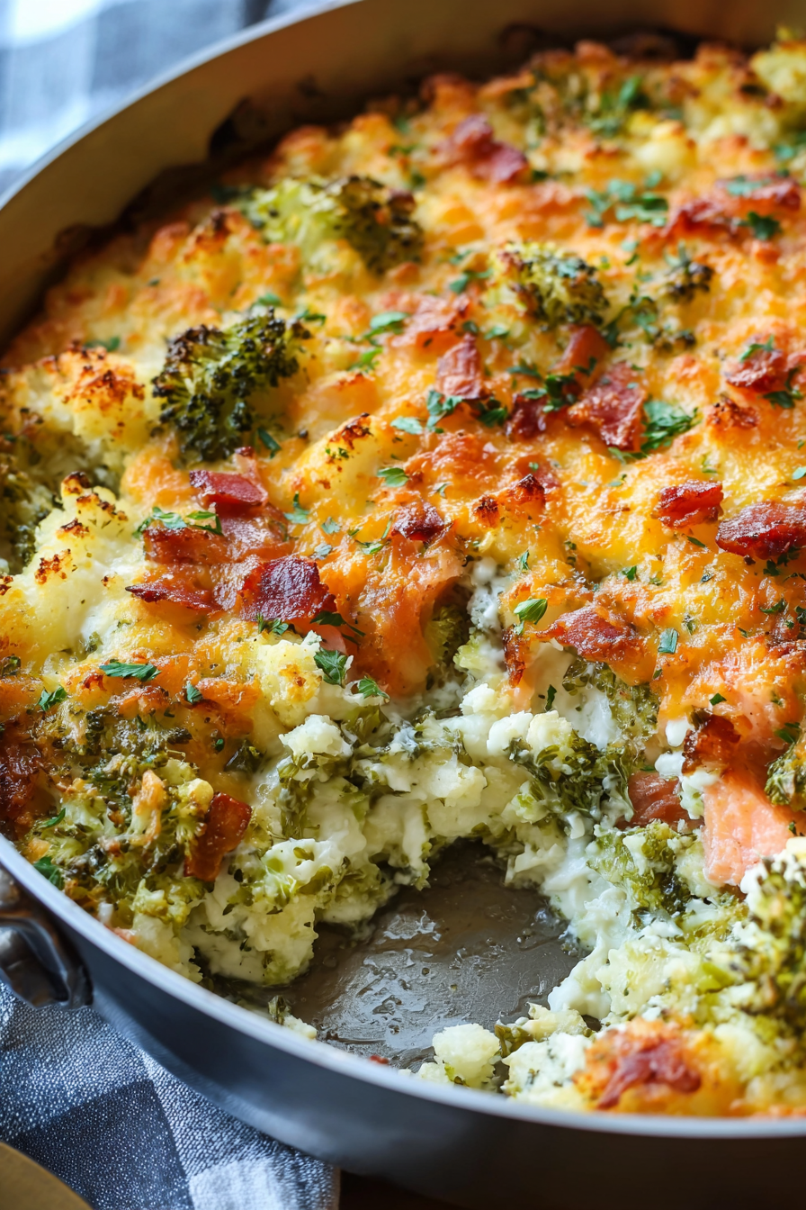 Loaded Cauliflower Broccoli Casserole image 2