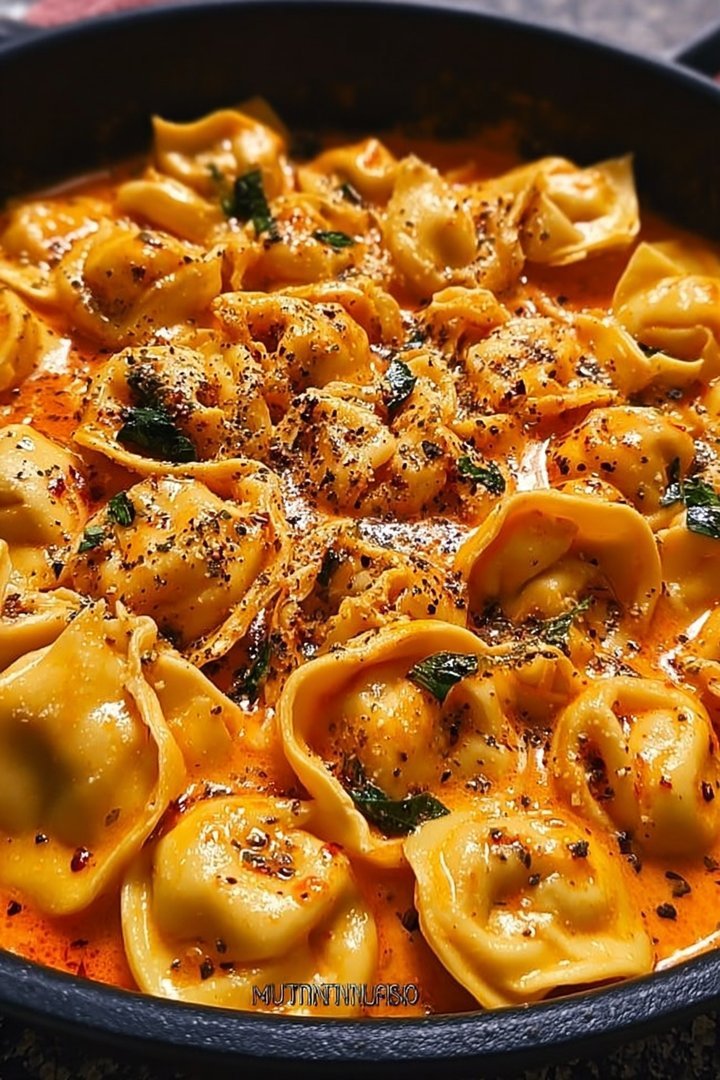 One-Pot Spicy Garlic Butter Chicken Tortellini image 2