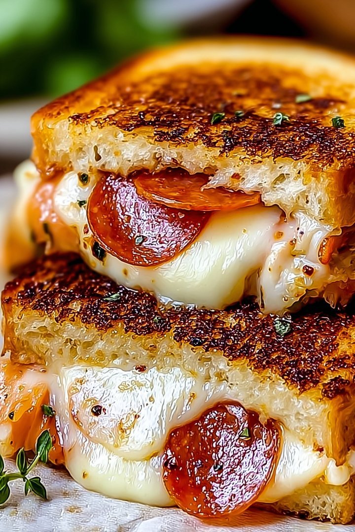 chicken beef pepperoni pizza grilled cheese recipe image 2